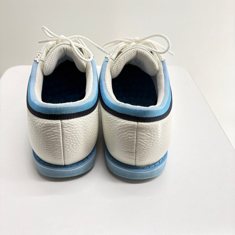 G/FORE Gallivanter Womens Golf Shoes White Blue Leather Wingtip G4LS21EF08 7.5 - Picture 9 of 13